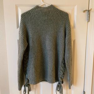 Grey Sweater with ties